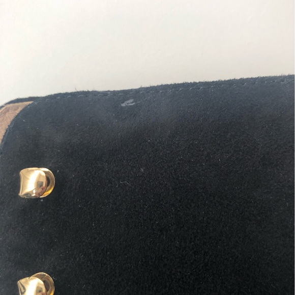 Stuart Weitzman Nichelle Black Suede Block-Heel Booties Lace-Up Size 8 Grommets - Picture 9 of 14